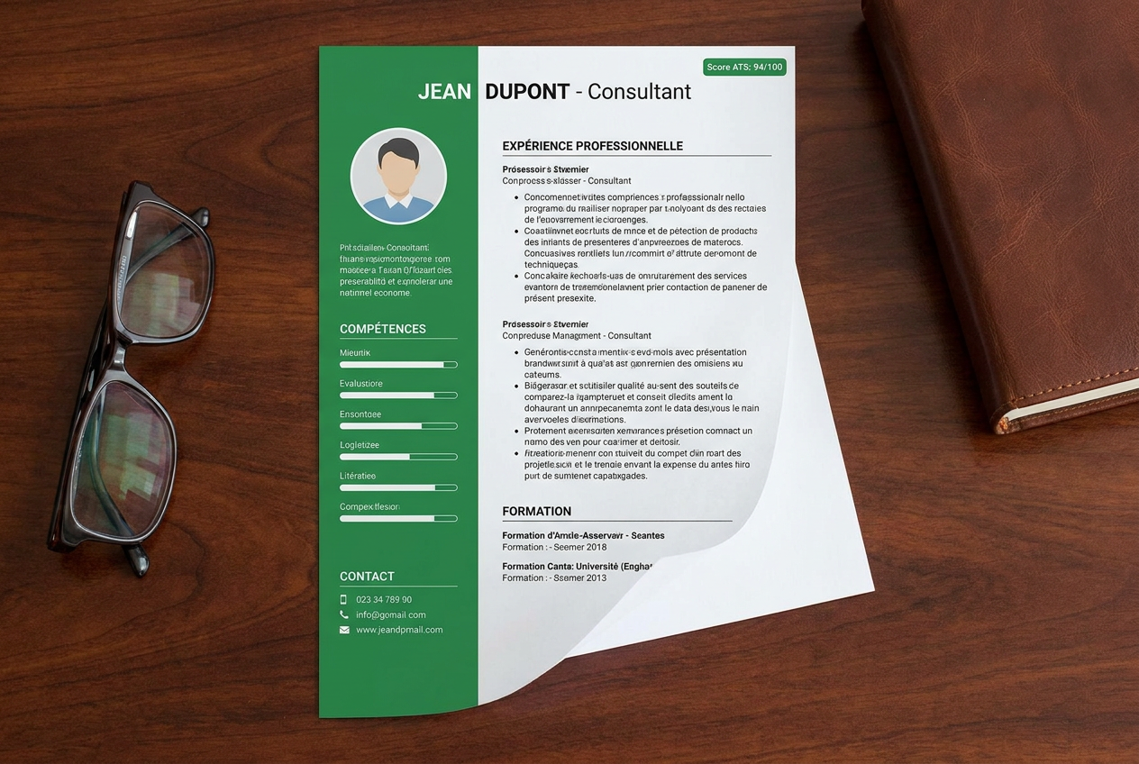 Exemple de CV professionnel créé par GoFreelance