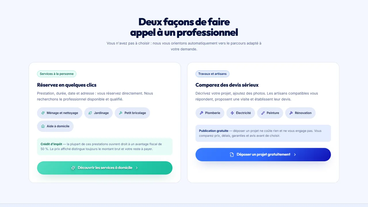 Cbiza.fr : réservation directe d'un service ou demande de devis à un artisan