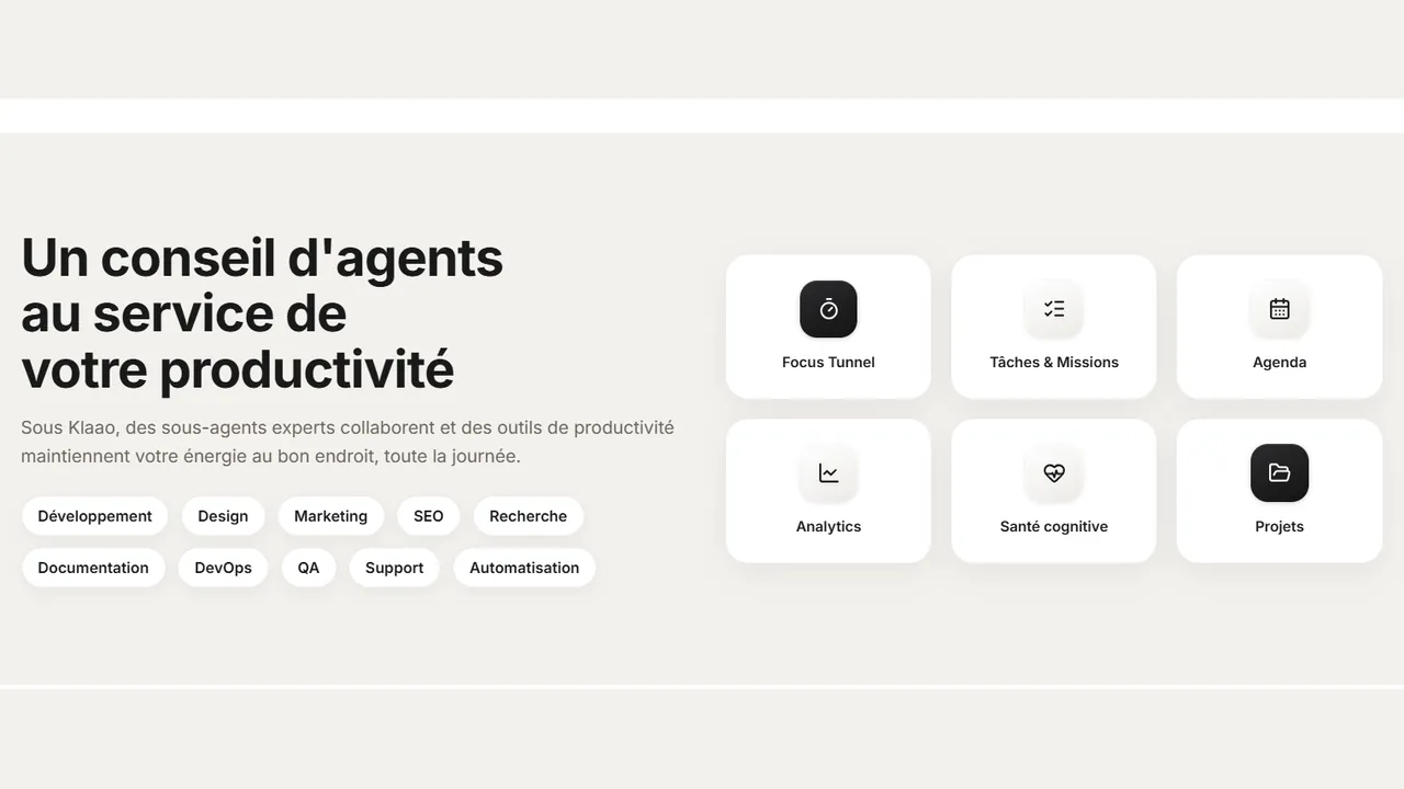 Klaao : le conseil d'agents IA spécialisés