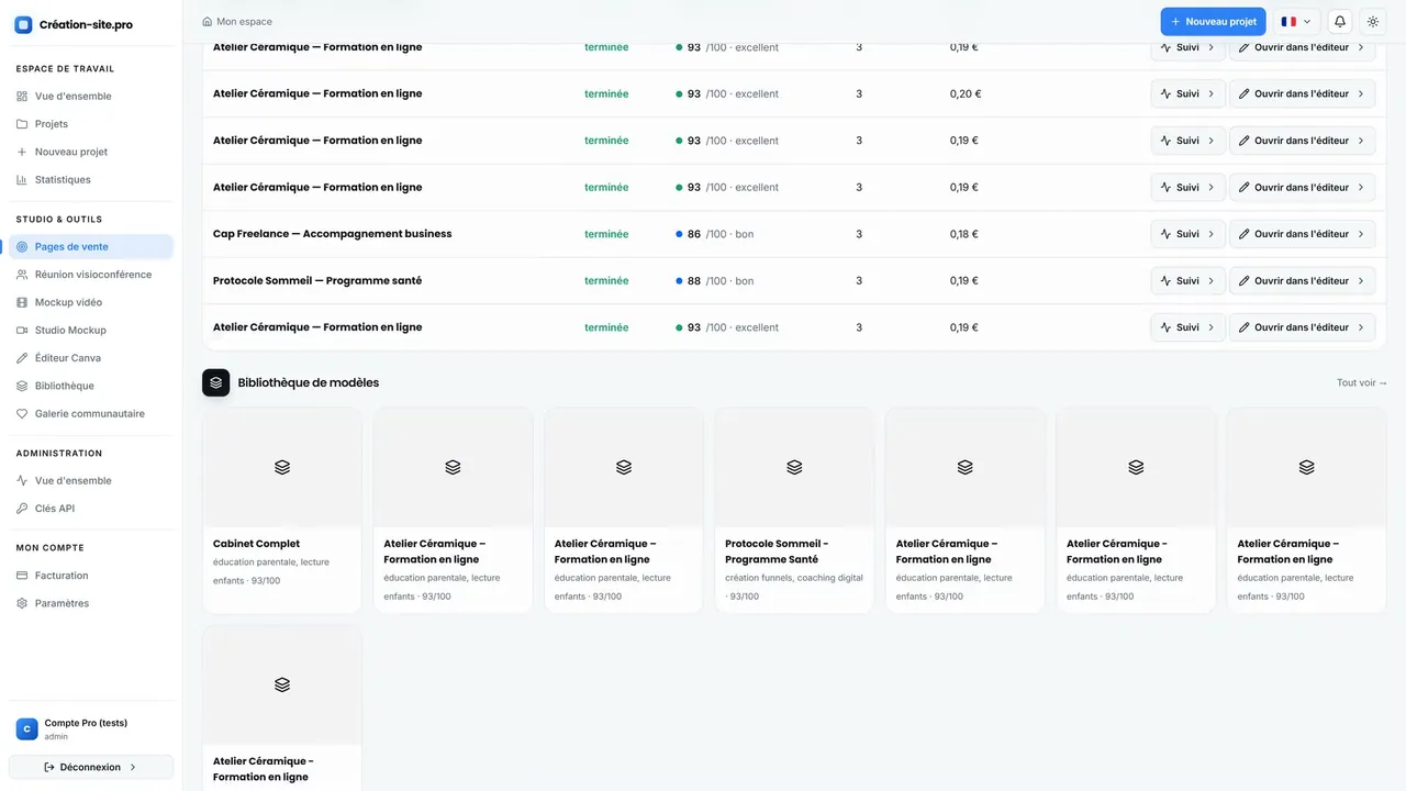 Application livrée au forfait, avec hébergement en France et code cédé